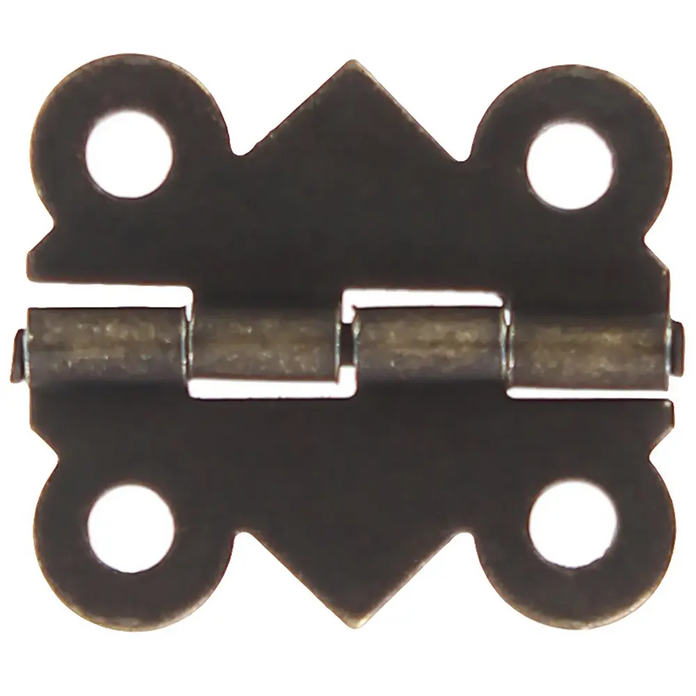 Петля мебельная карточная фигурная 15x20 мм, цвет бронза, 2 шт ЛЕВША STLM-2203353