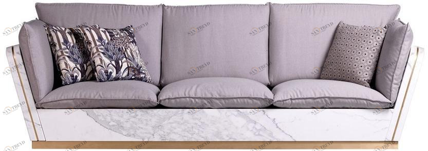 FranchiUmbertoMarmi 3-х местный алюминиевый диван Mattis Hd033stabra