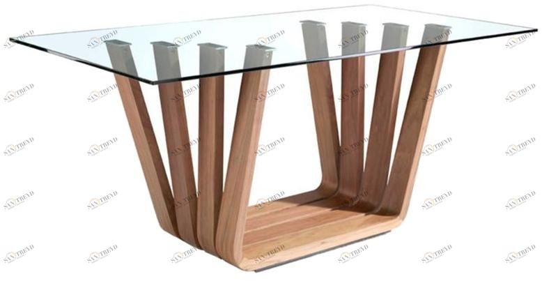 Angel Cerdá Прямоугольный стол для гостиной из дерева и стекла Nature life 1068 Angel Cerda