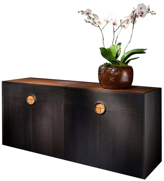 Garbarino Комод из дуба с распашными дверцами с ящиками Elementare Ring 163 tp  - Вид №1