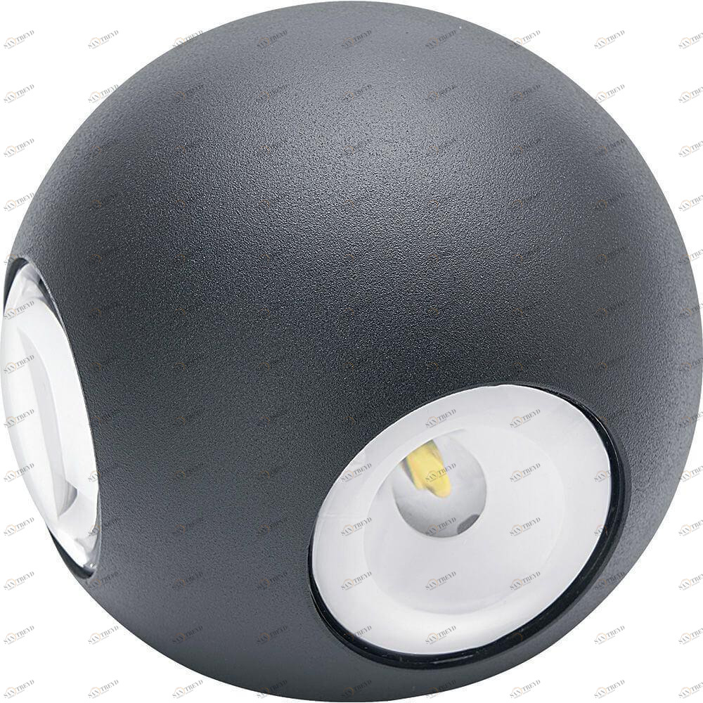 Уличный настенный светильник светодиодный черно-белый Feron FERON DH102 00-3898365 Черный 