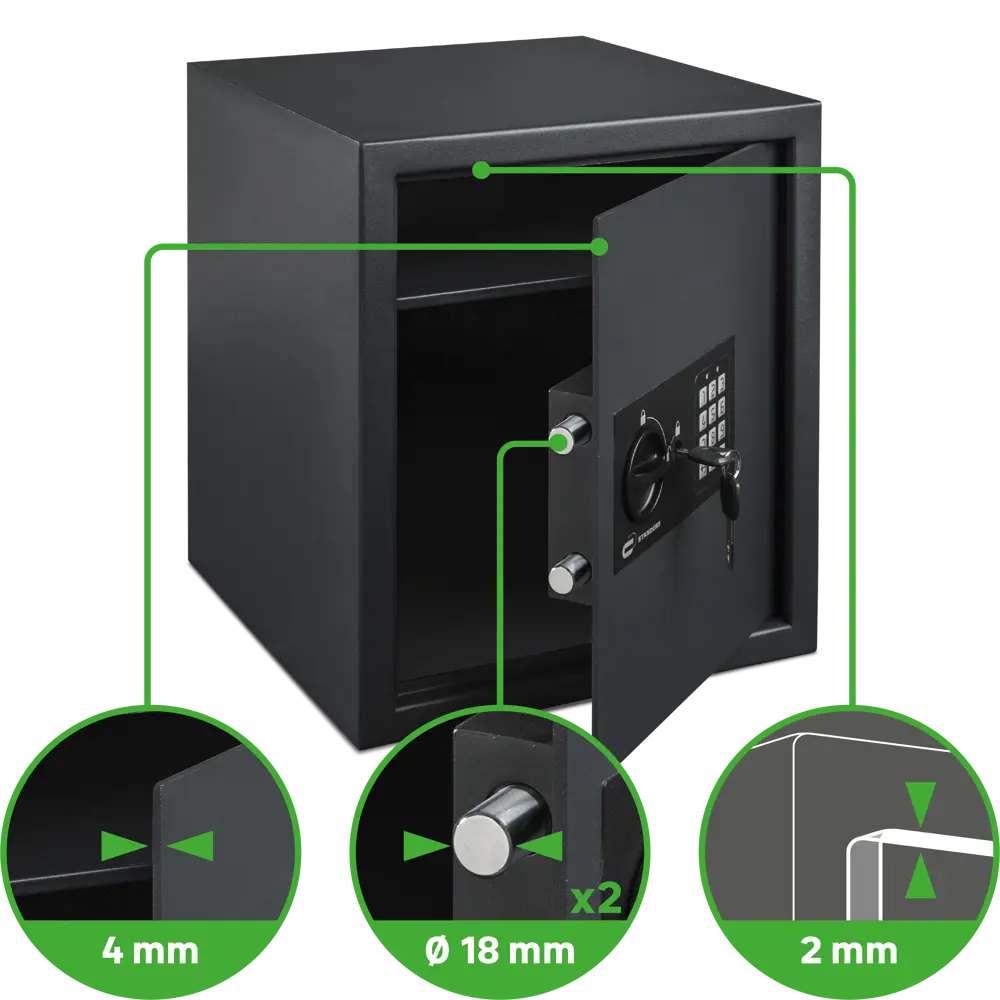 Сейф Standers 40 л с электронным замком 35x40x36 см сталь STLM-2049608 - Вид №4