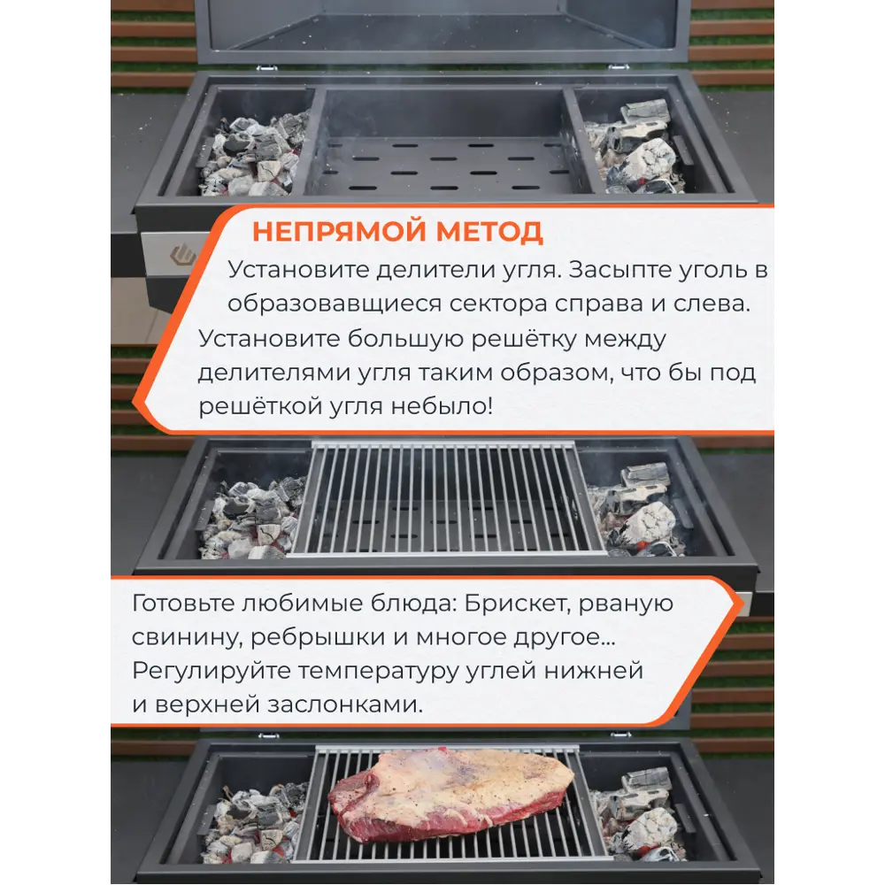 Гриль Gratar Master XL GM-880 сталь 84.5x180x139.5 см STLM-2126249 - Вид №8