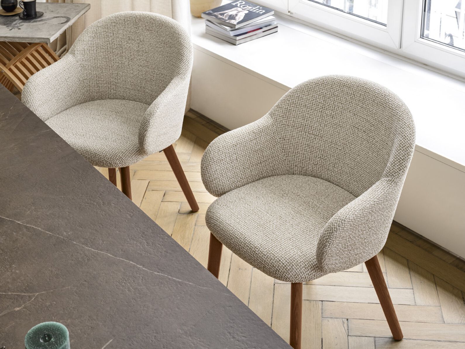 Тканевый мягкий стул с деревянной основой Calligaris Холли ARCH-00067442 - Вид №3