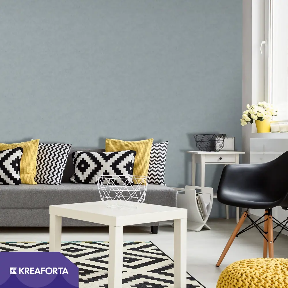 Обои флизелиновые KREAFORTA Plaster серые 1.06 м 60358-16 STLM-2132478 - Вид №2