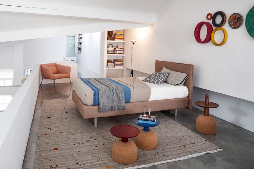 Bonaldo Односпальная кровать с мягким изголовьем sun-id-1475582 - Вид №1