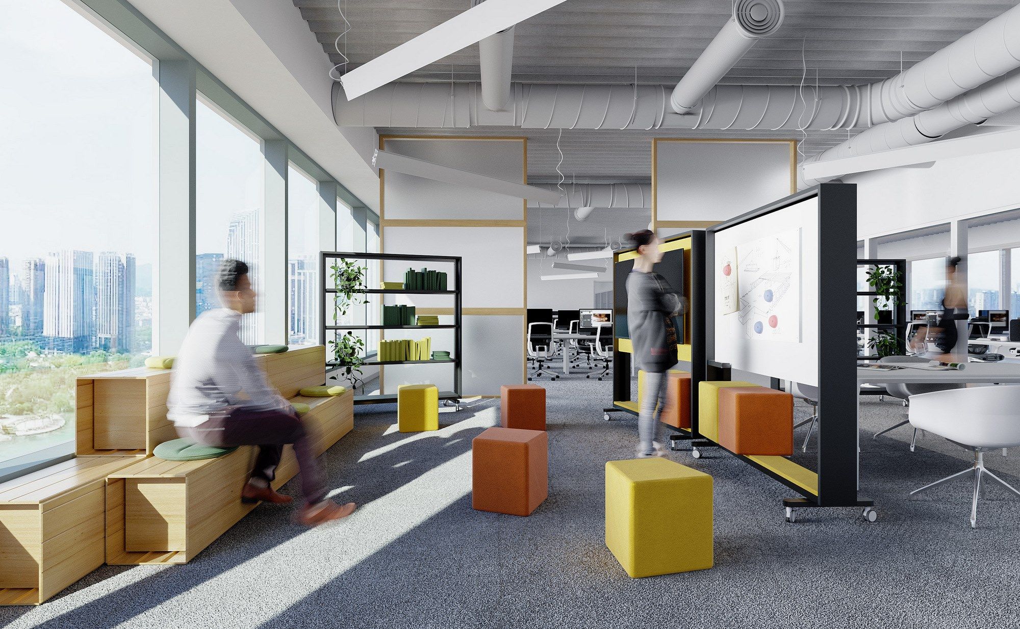 Отдельно стоящая доска объявлений MDF с оттоманкой из ткани Grado Design Walker ARCH-00019730 - Вид №2