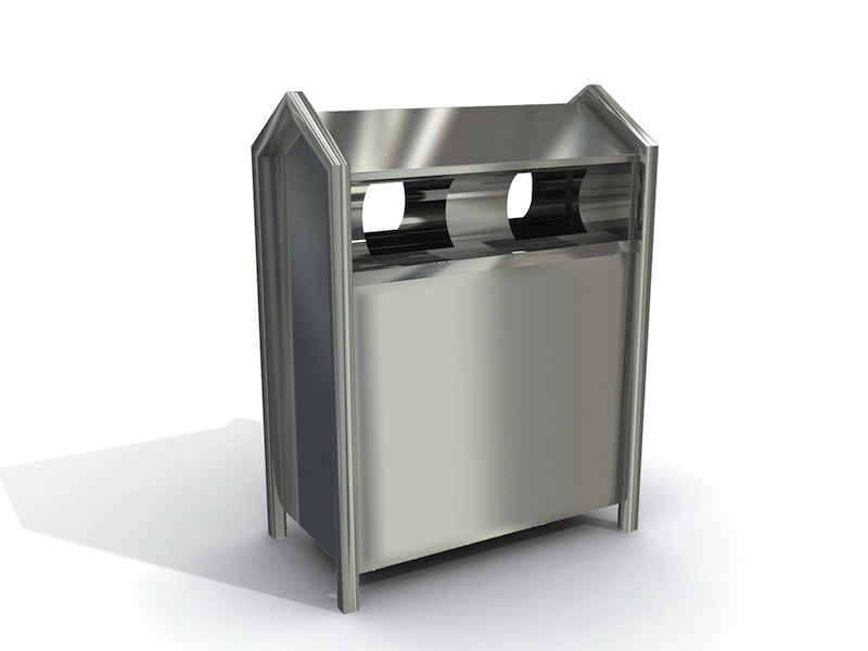 MF-7415 Контейнер для селективного сбора мусора Public Steel 