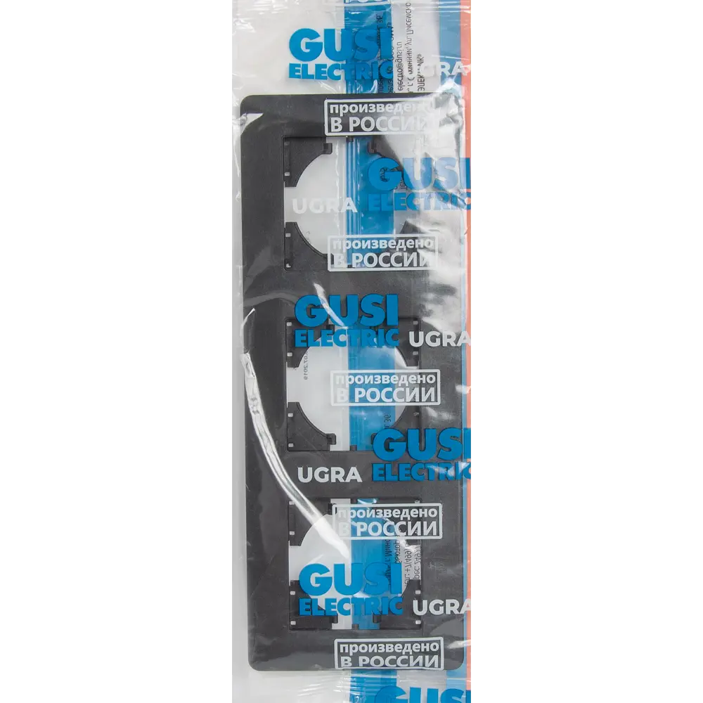 Рамка GUSI Electric Ugra для тройной установки розеток и выключателей в цвете графит 83865121 STLM-0045265 - Вид №3