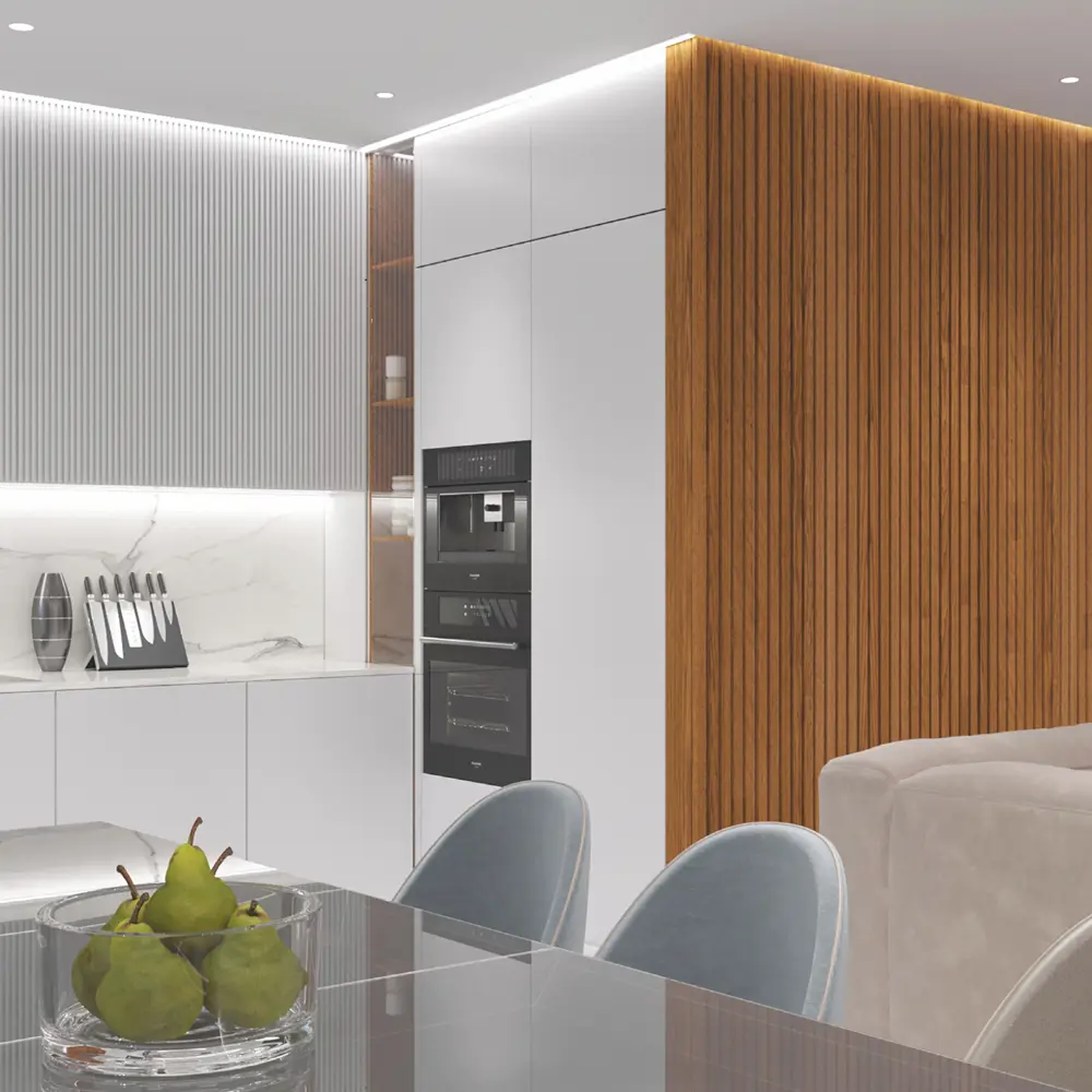 PORTIKA Декоративная рейка МДФ Орех для стильного интерьера 89366521 STLM-1513849 - Вид №2