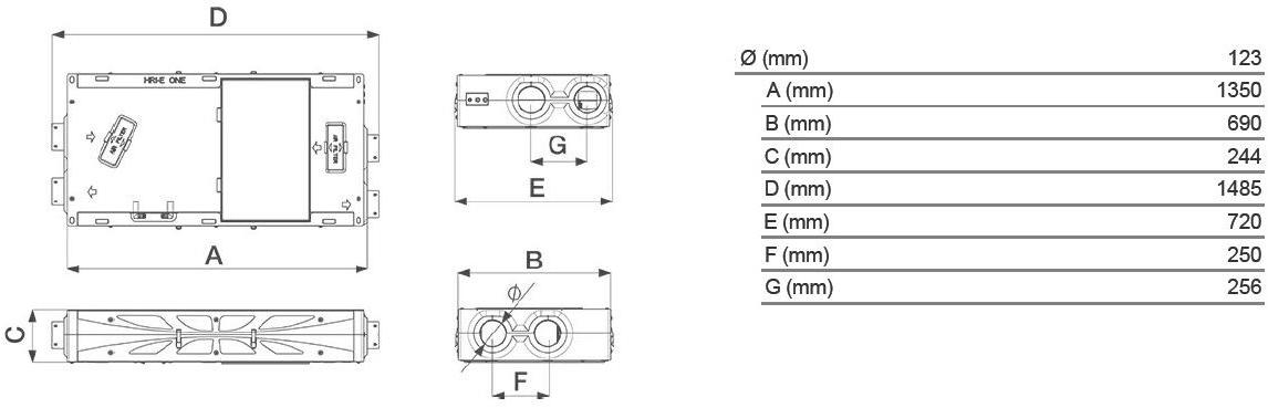 Блок рекуперации тепла для подвесных потолков Hri e 11218 Santreyd - Вид №3
