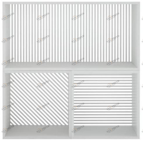 Ligne Roset Открытый модульный лакированный книжный шкаф из стали и дерева  19980186-19980187 