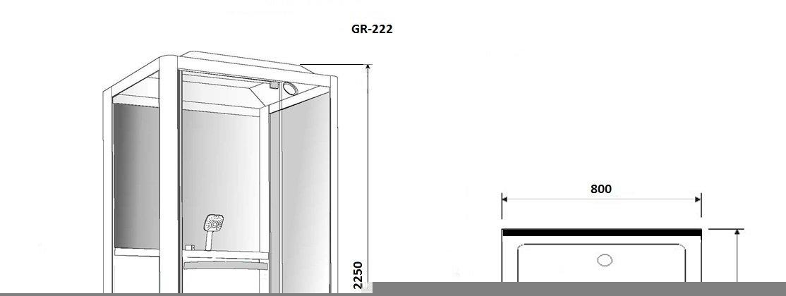 Душевая кабина GROSSMAN GR222 (80x100x225)  - Вид №9