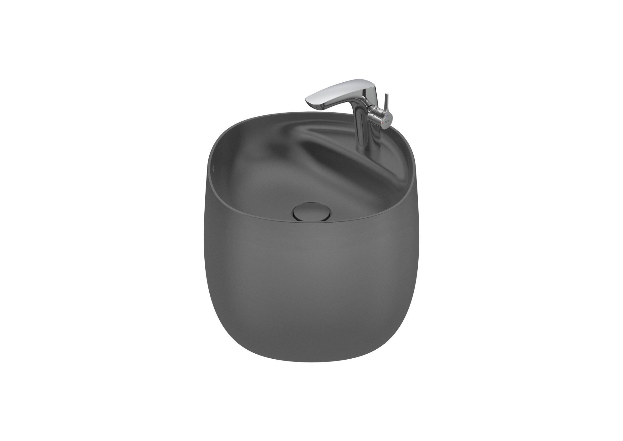 A3270B1640 Настенная раковина FINECERAMIC® со встроенной полупьедесталом ROCA Beyond