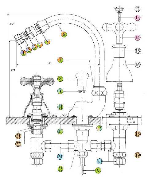 609920KK21 Смеситель Bandini Classic Santreyd - Вид №1