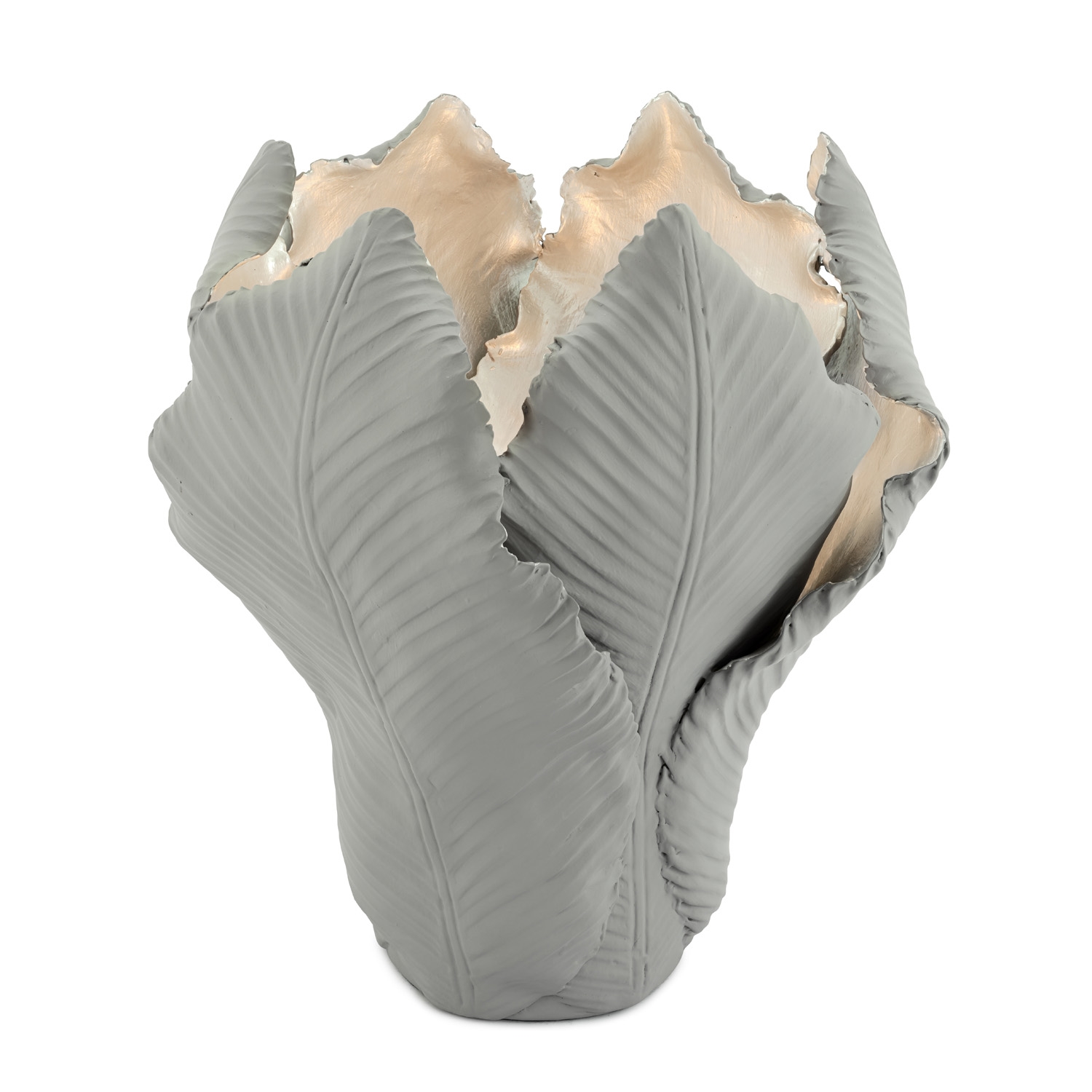 300054-D3 ABHIKA ПОДСВЕЧНИК ТЮЛЬПАН BIG MEDGRAY/GOLD  - Вид №6