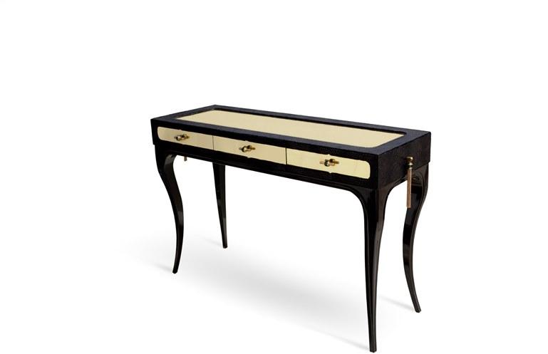 KOKET Прямоугольная кожаная консоль с ящиками Exotica sun-id-1387849 - Вид №1