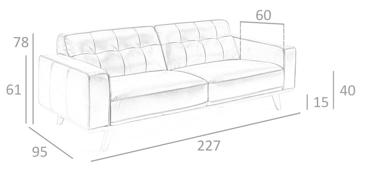 3-местный кожаный капитонный диван Angel Cerda диван тренд ARCH-00089351 - Вид №7