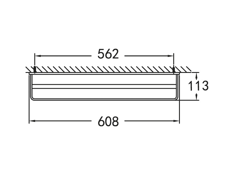 Двойной полотенцедержатель, 608х113 мм ART&MAX MAXIMA AM-F-8911 - Вид №1