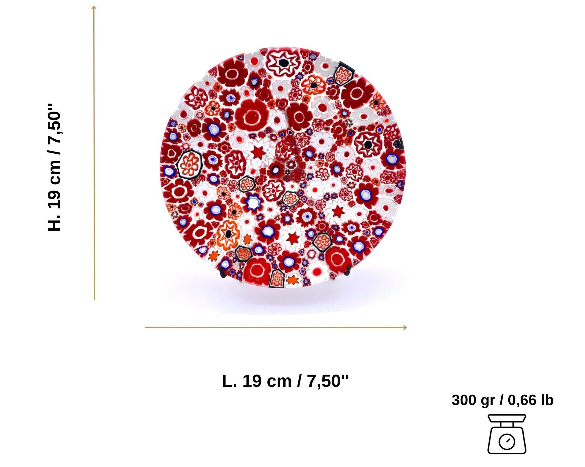 Декоративная тарелка из муранского стекла ручной работы YourMurano Display Plates ARCH-00107012 - Вид №4