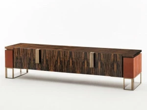 OAK Низкая тумба под телевизор из черного дерева Milano collection Sc5004