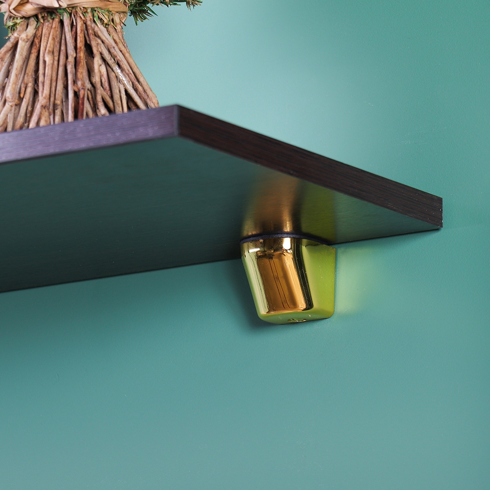 Полка прямоугольная , 800x250x16 мм, дуб венге LJPS0303 Public Steel Россия  - Вид №6