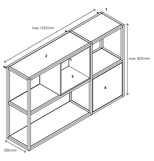 Подвесная консоль из алюминия и дерева с полками raumplus Creo ARCH-00048201 - Вид №2