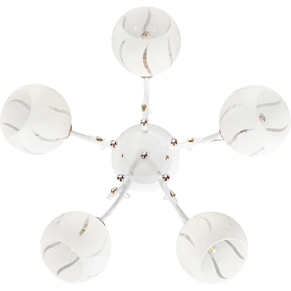 Люстра «Амплуа» от КЛЮЧНИК — 5-рожковая потолочная в белом цвете 82674268 STLM-0033637 - Вид №3