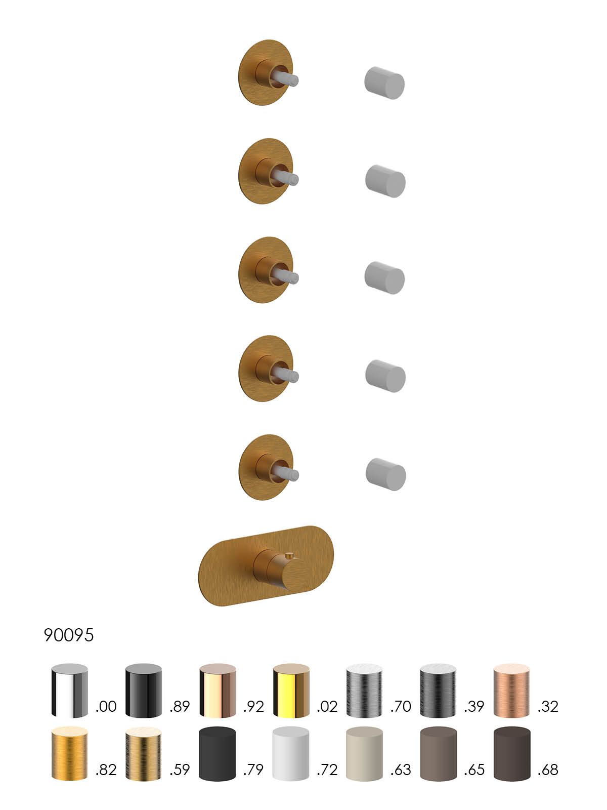 Термостатический смеситель для душа с 6 отверстиями Rubinetterie Frattini отдельная эстетика ARCH-00103351 - Вид №8
