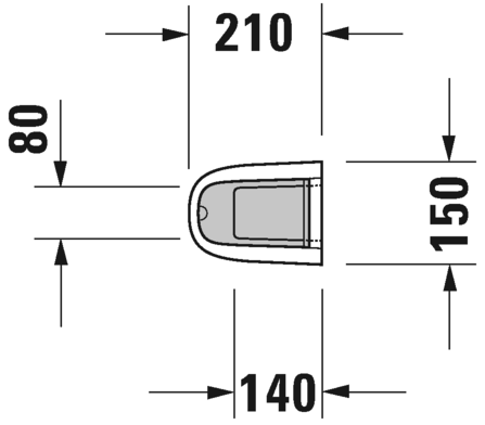 0865160000 Пьедестал для раковины овальная Duravit Starck 3 - Вид №3