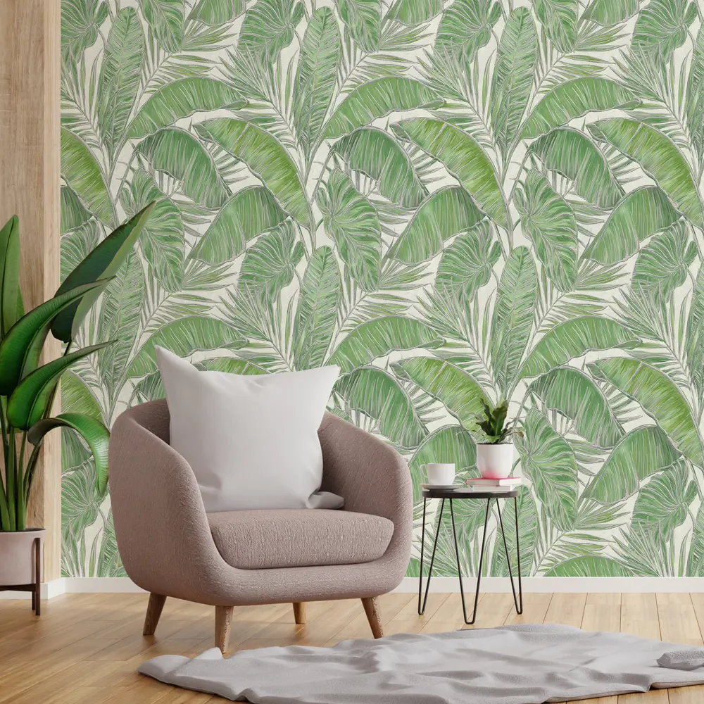 Обои флизелиновые Аспект ру Монтевер зеленый  1.06 м 70389-17АСП Монтеверде STLM-2185352 - Вид №2