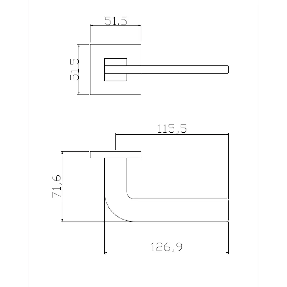 Дверные ручки EDSON EDS-152H-Q2 в стиле никель для межкомнатных дверей 85168822 STLM-0059359 - Вид №4