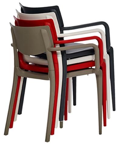 Ezpeleta Штабелируемый садовый стул из полипропилена с подлокотниками  Mn-tow00  - Вид №2