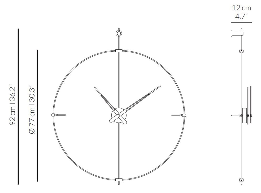 Деревянные и металлические настенные часы NOMON кольца ARCH-00062745 - Вид №7