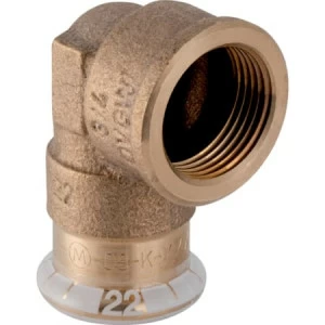 GEBERIT 63853 Переходной угольник Geberit Mapress из меди 90°, с внутренней резьбой