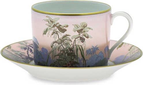 10557438 Haviland Чашка для капучино с блюдцем 330мл "Бразилия" Фарфор, Керамика 