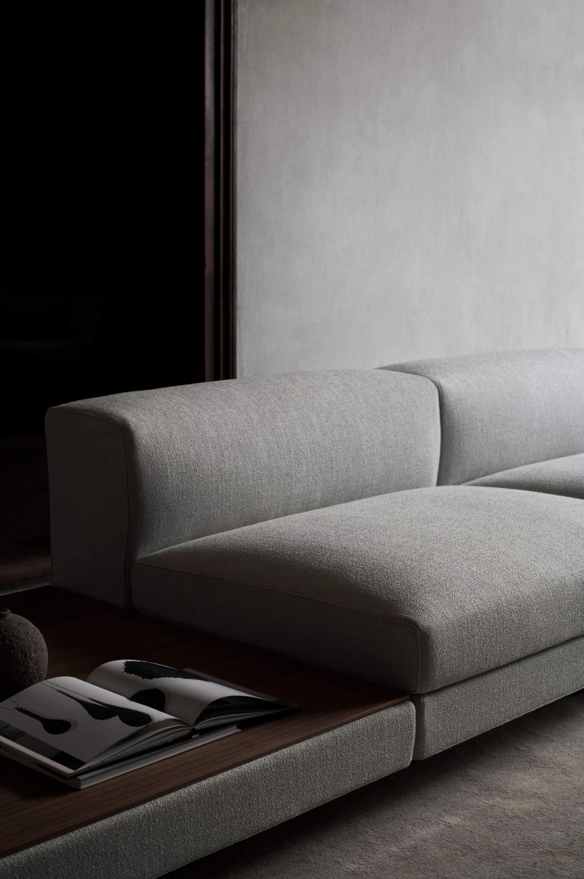 Модульный кожаный диван с полуостровом на 3 места Living Divani Лоренц ARCH-00039325 - Вид №8