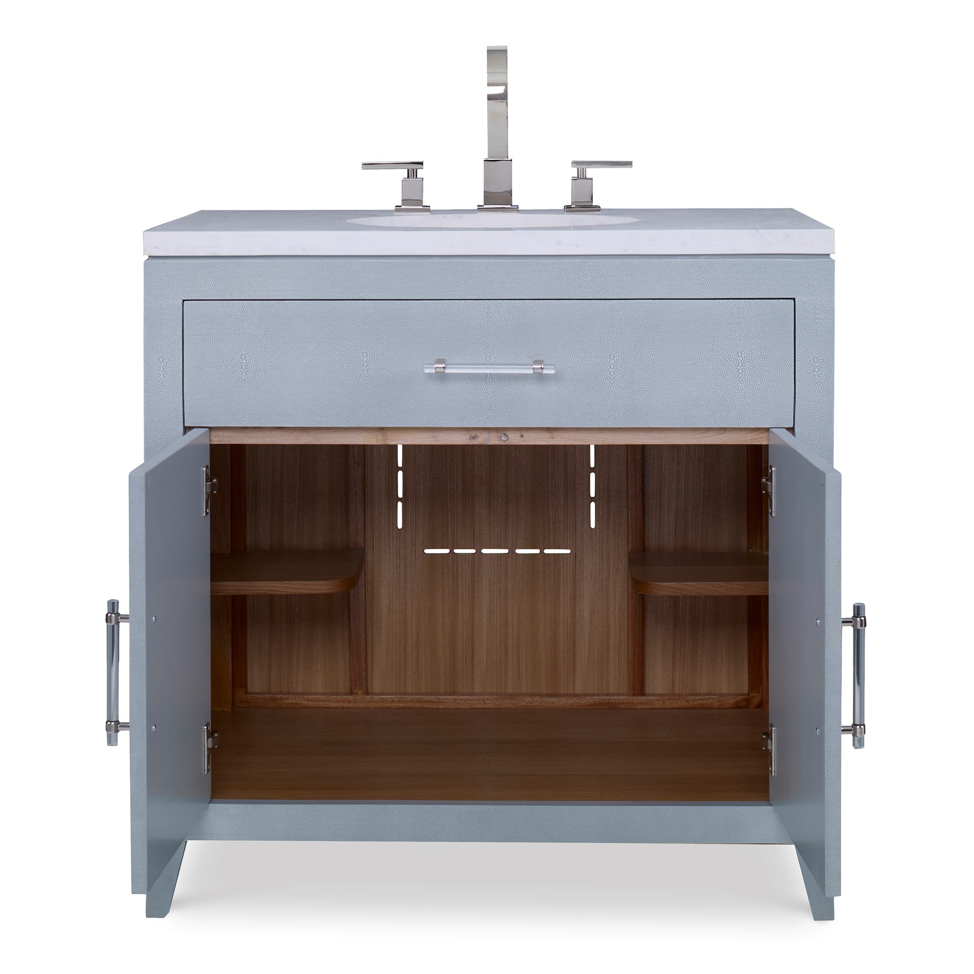 Тумбочка, средняя (от 34 до 36,5) 09223-110-335 Shagreen Sink Chest - Polar Blue Ambella  - Вид №3