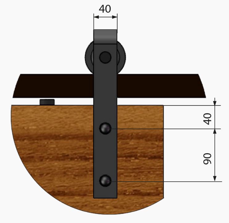 82009407 Система для раздвижных дверей «Лофт», 2000 мм, сталь, цвет чёрный STLM-0017183 VALCOMP  - Вид №12