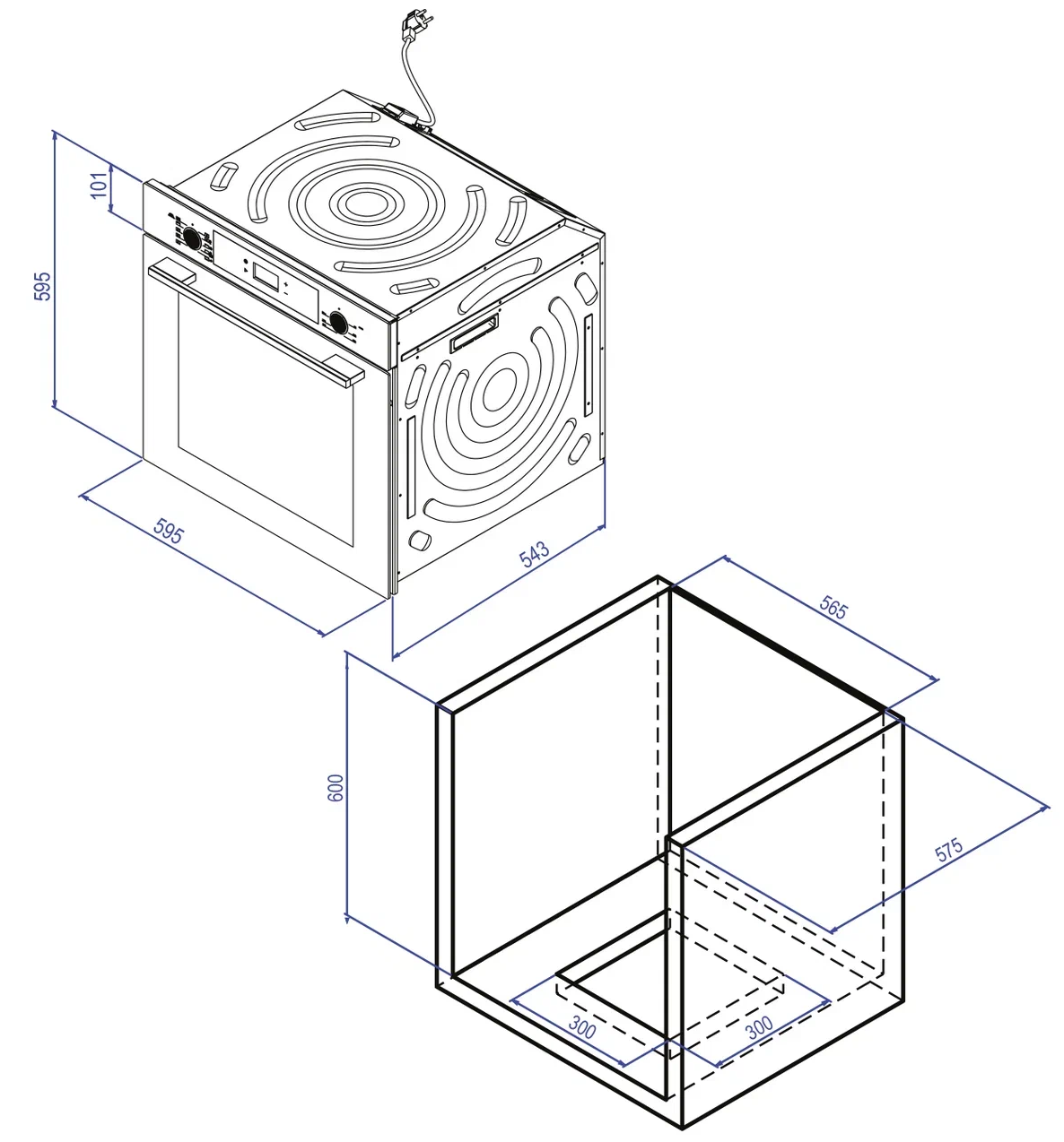 9161247 Электрический духовой шкаф Oasis D-SBW белый STDN-0039645 - Вид №9