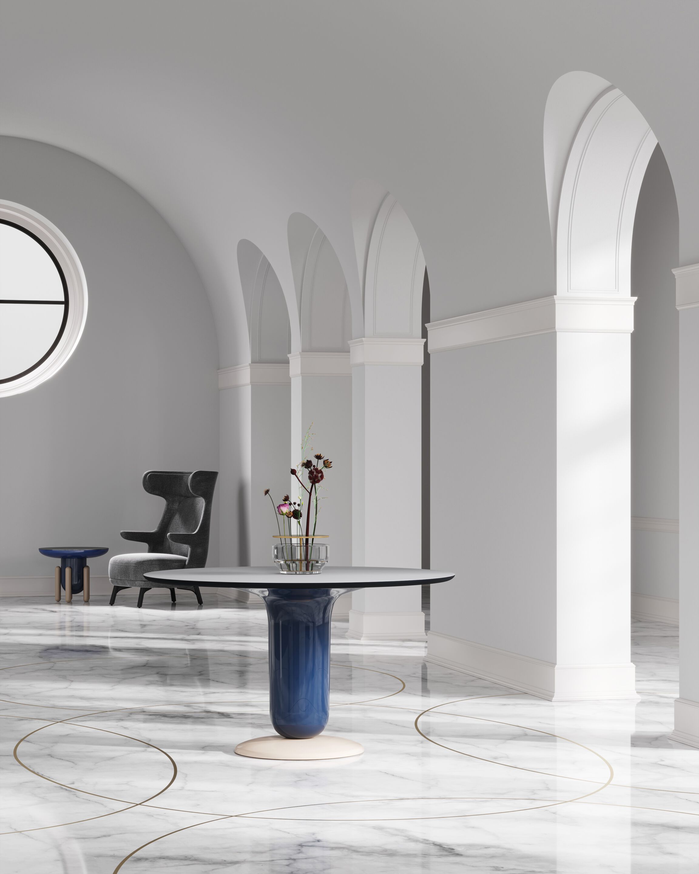 Круглый стол из стекловолокна и столешница Fenix BD Barcelona Explorer ARCH-00033865 - Вид №5