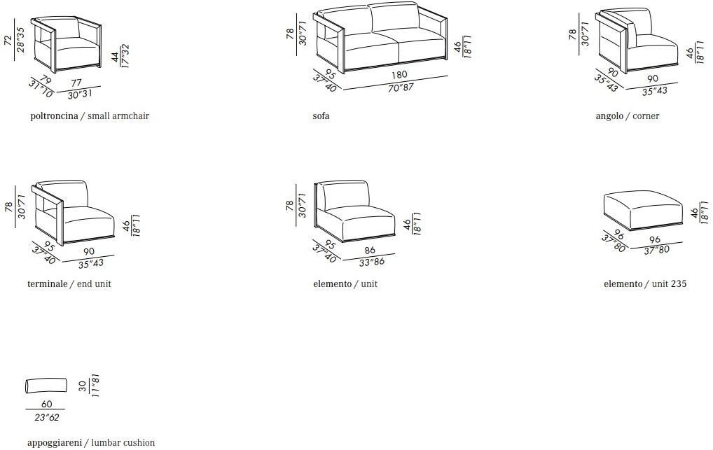 Meridiani Модульный диван со съемным чехлом из ткани sun-id-1471577 - Вид №1