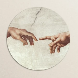 Картина на стекле Postermarket Прикосновение 40x40 см