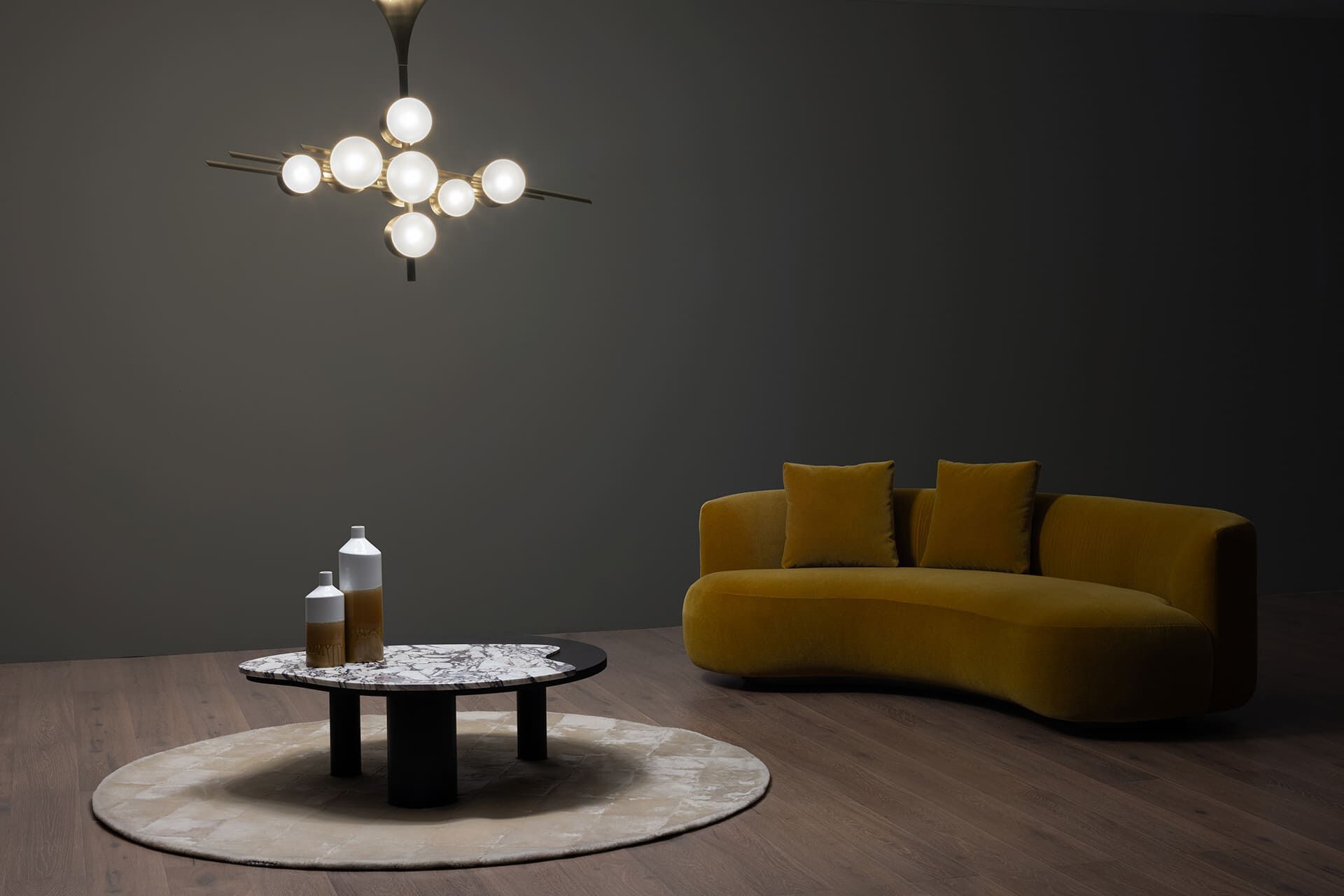 Латунный светодиодный потолочный светильник Greenapple FLUTE ARCH-00042624 - Вид №2