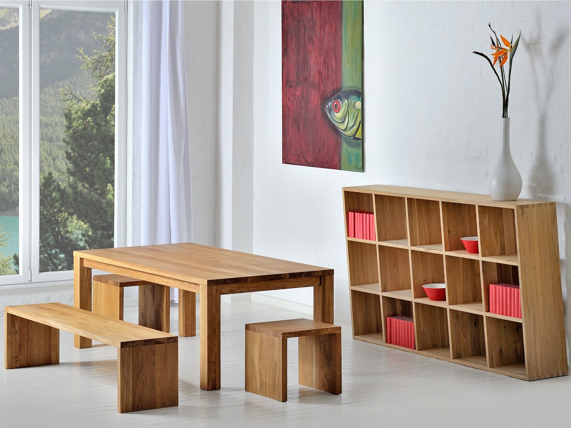 Прямоугольный стол из массива дерева Vitamin Design Cubus ARCH-00113195 - Вид №8