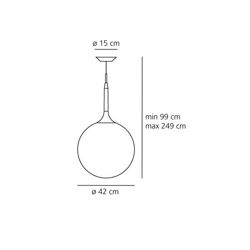 Светильник подвесной 99х42 см белый Delight Collection 1051010A ARTEMIDE ДИЗАЙНЕРСКИЕ 00-3882276 Белый  - Вид №5