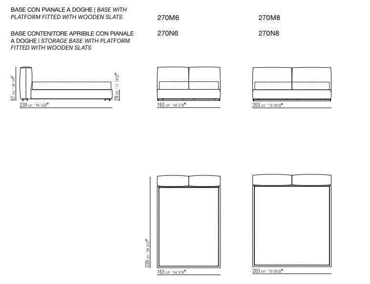 Двуспальная кровать с мягким изголовьем Flexform Asolo ARCH-00091669 - Вид №15