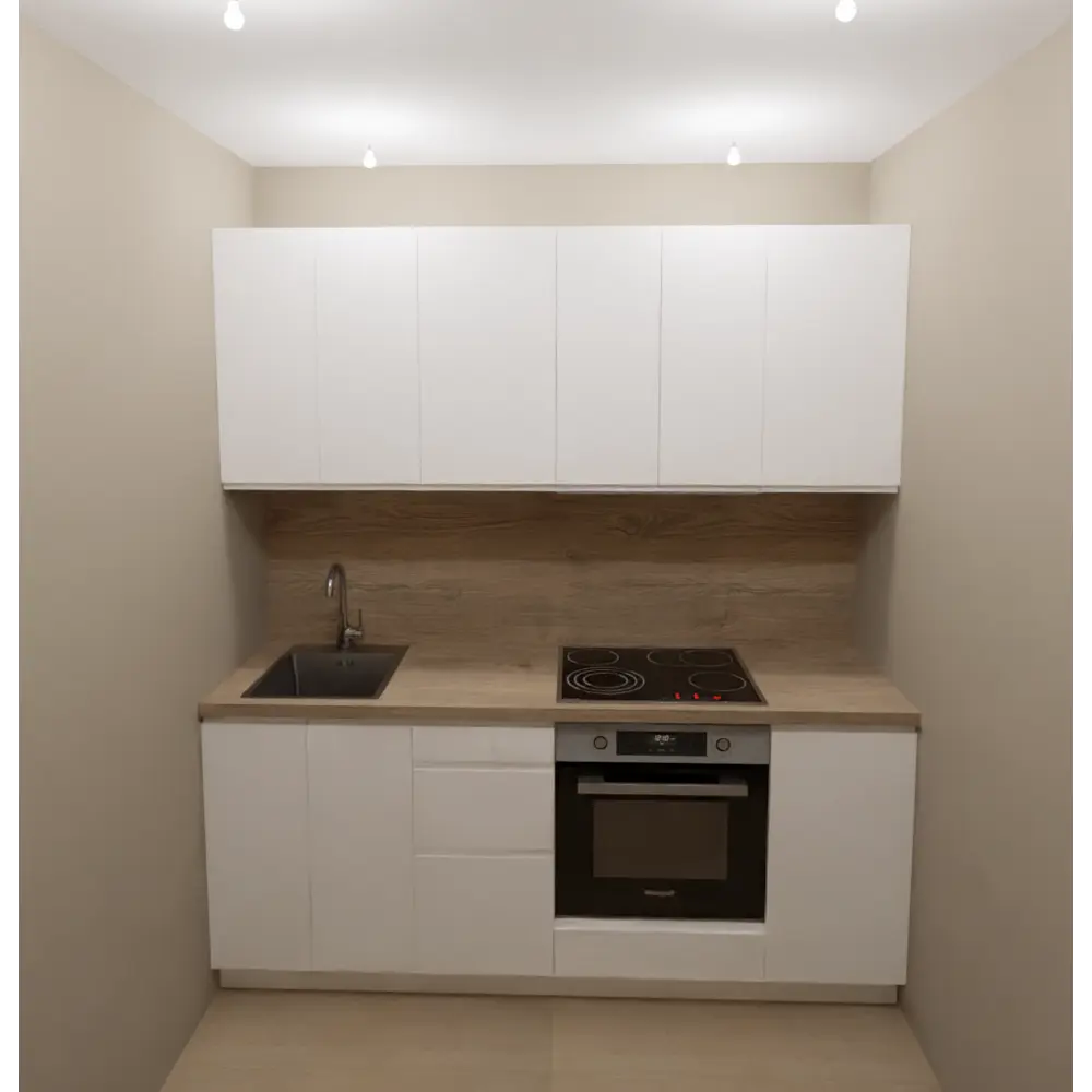 Кухонный гарнитур 200x60 см Токио цвет белый KONSENSA STLM-2078056