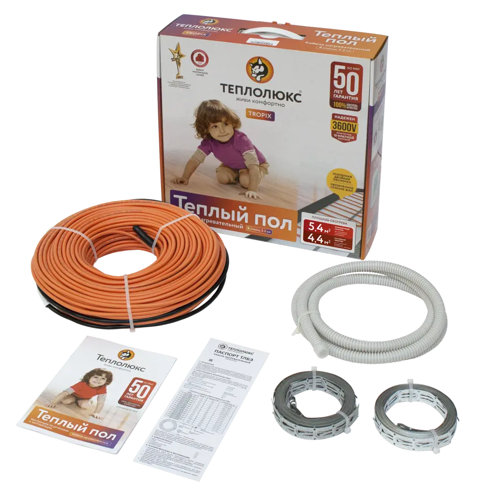 Нагревательный кабель для теплого пола Теплолюкс 40.5 м, 800 Вт STLM-2162959 - Вид №2