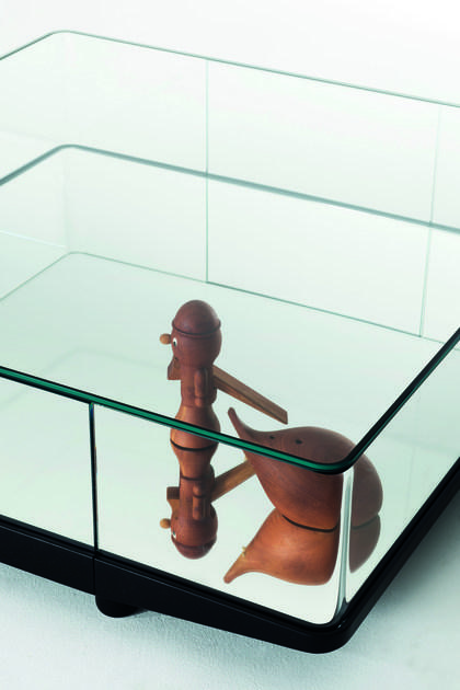 Glas Italia Квадратный хрустальный журнальный столик с отделением для хранения Collector sun-id-1397907 - Вид №1